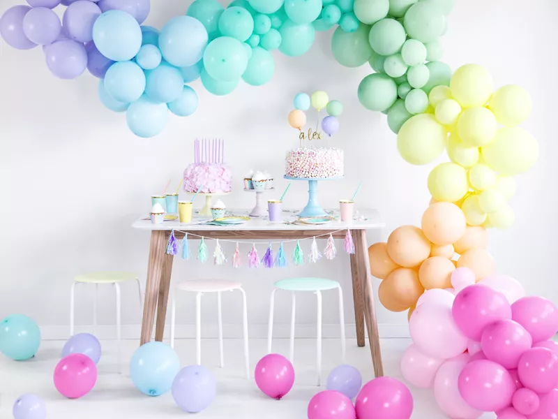 10 palloncini verde menta 30 cm