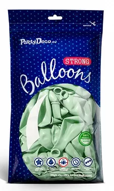 10 palloncini verde menta 30 cm