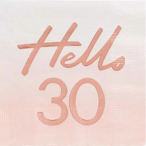 16 tovaglioli Hello 30 rosa 33 cm