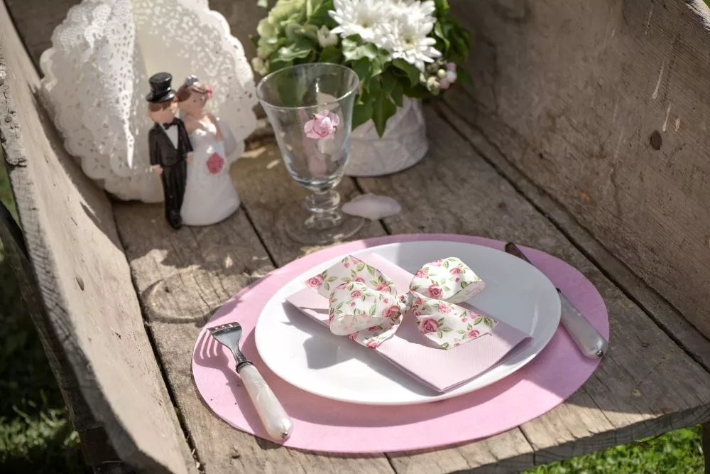 50 tovagliette rosa poliestere