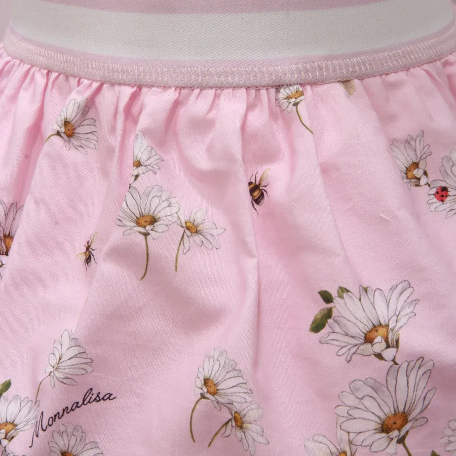 7740AC gonna bimba girl MONNALISA pink cotton skirt kid