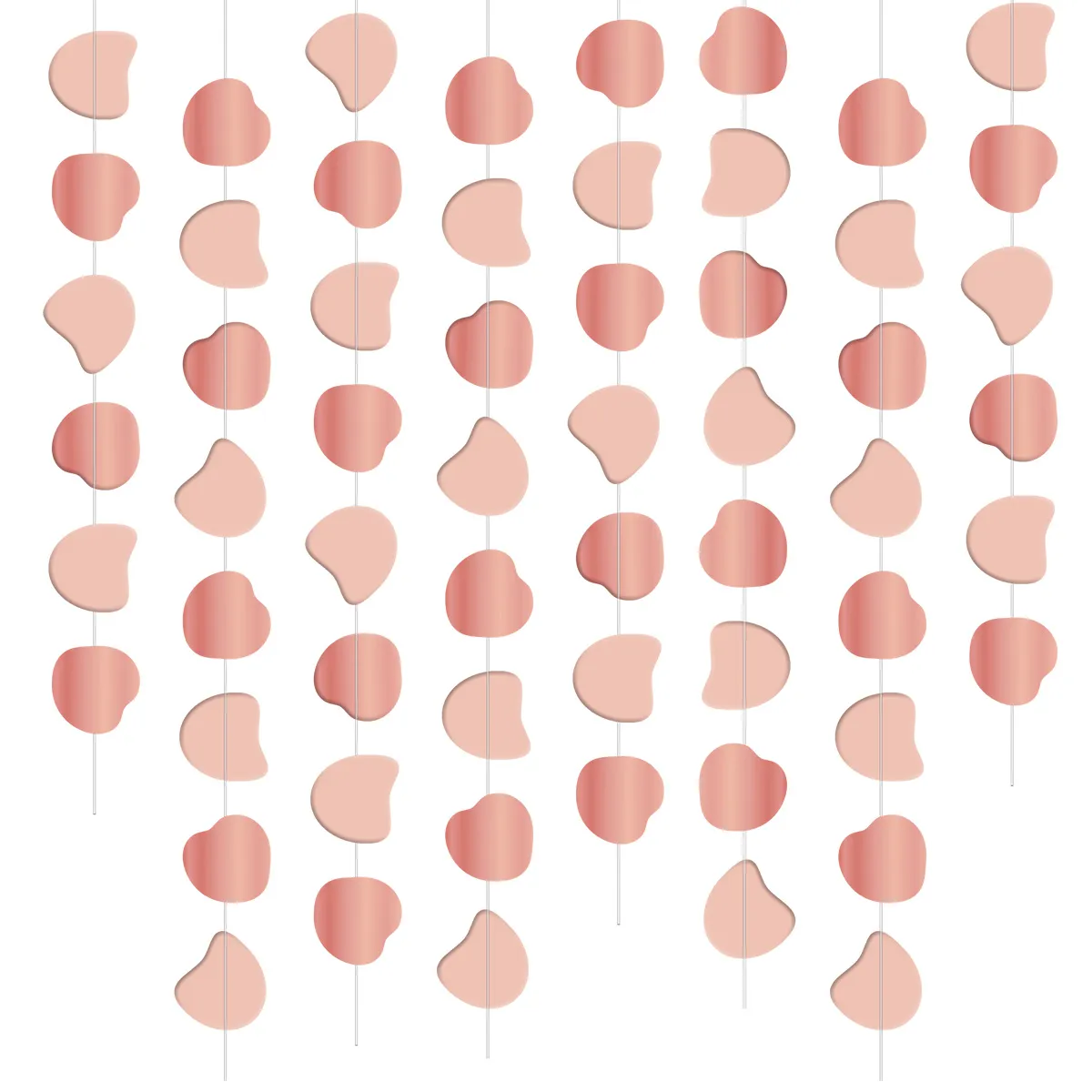 8 mini ghirlande rosa oro blush