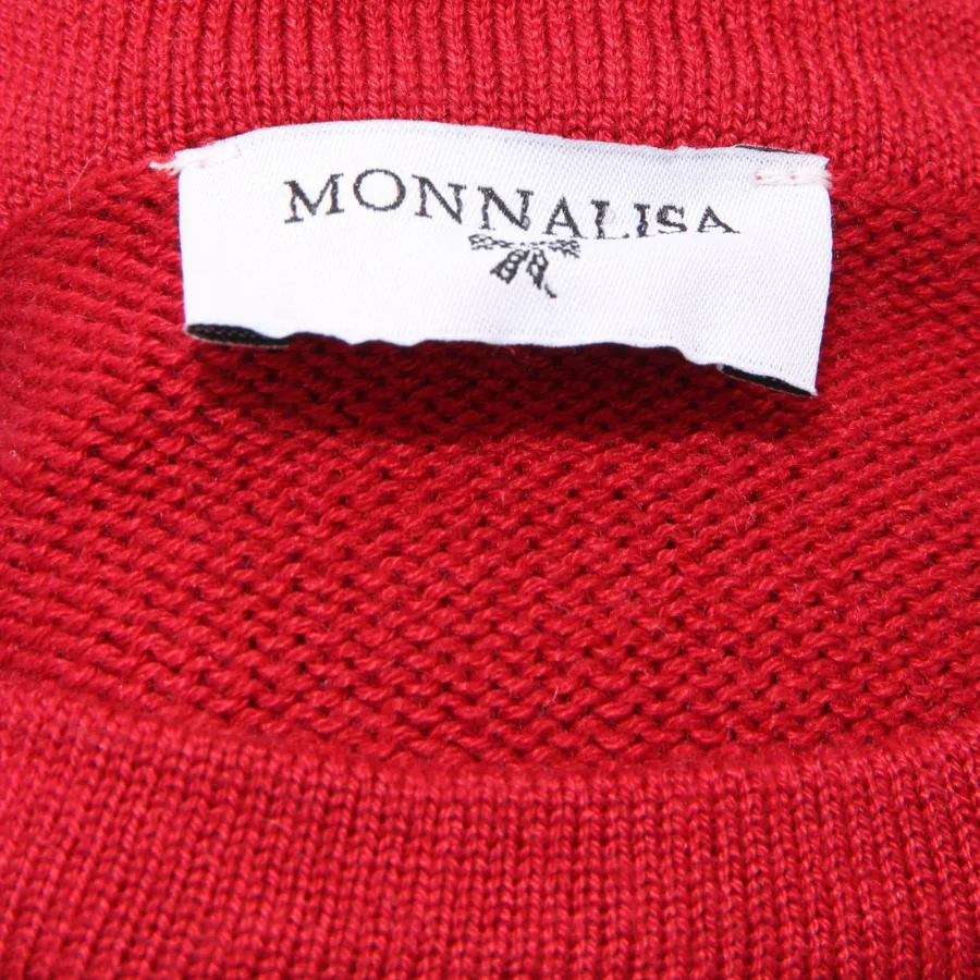 9120AD maglione bimba girl MONNALISA dark red/studs sweater kids