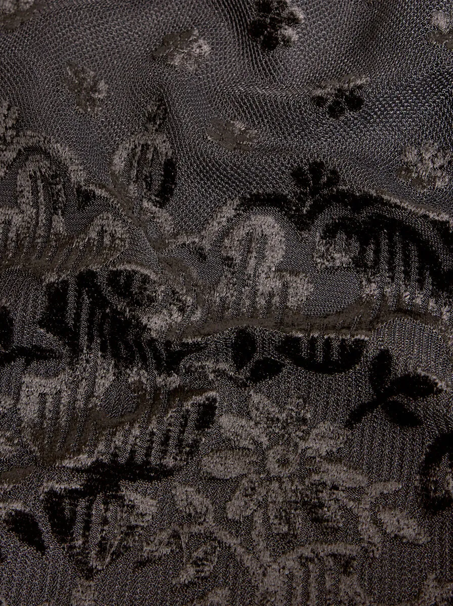 ABITO IN TULLE JACQUARD DI VELLUTO