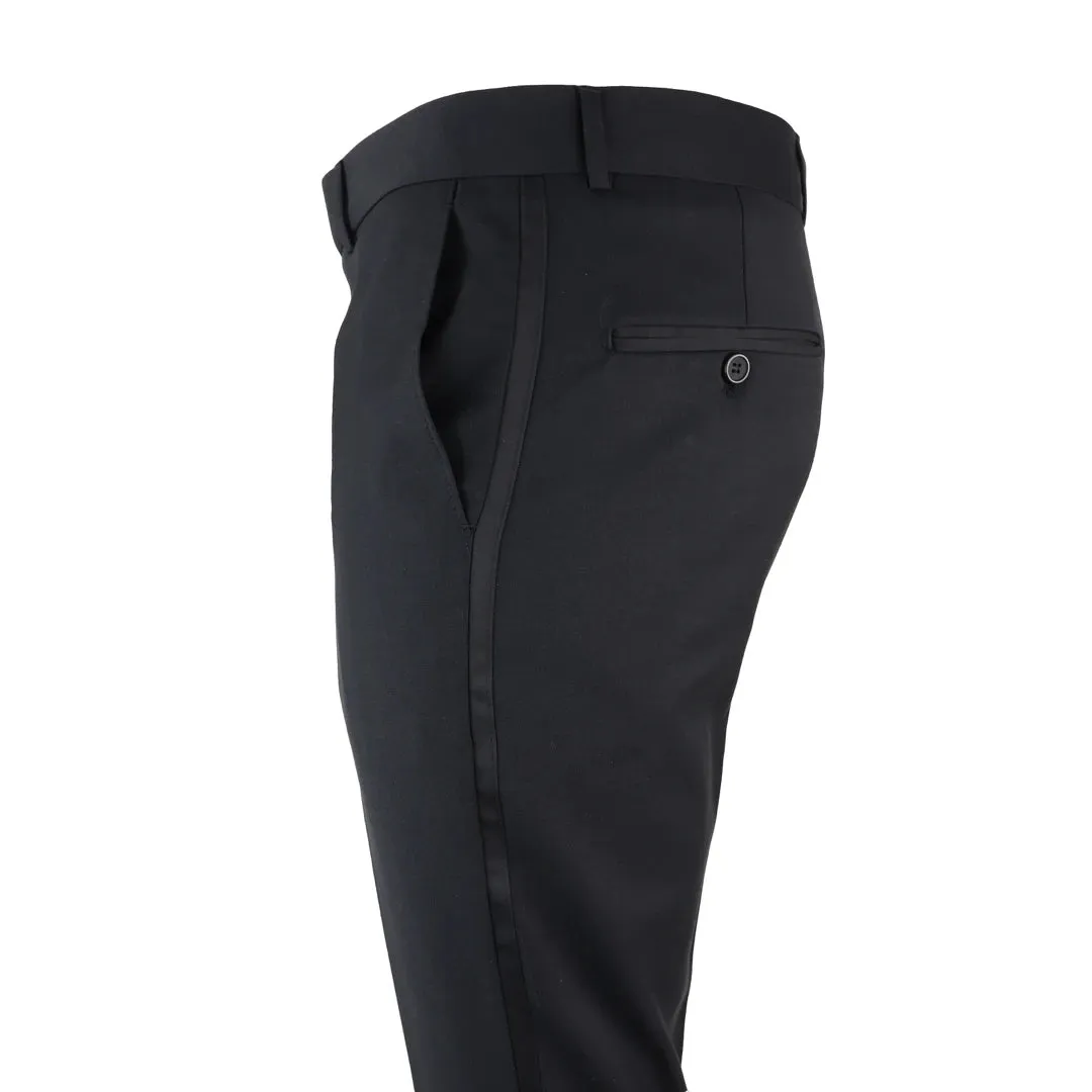 Abito Smoking da Uomo Giacca Doppiopetto e Pantaloni a Righa in Raso stile Classico