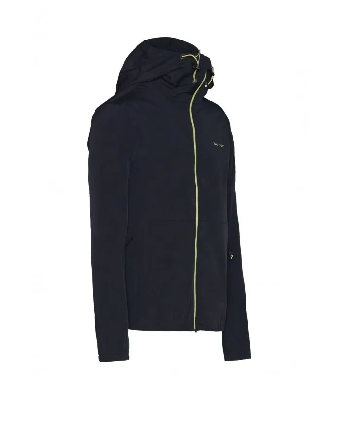 AERONAUTICA  MILITARE Giubbino Uomo AB1995 P-EE Giacca a Vento Cappuccio Blu 08323 DARK NAVY