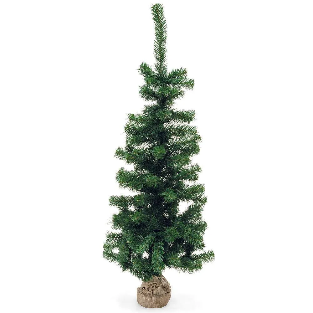 Albero di Natale con base in Juta 120 cm 