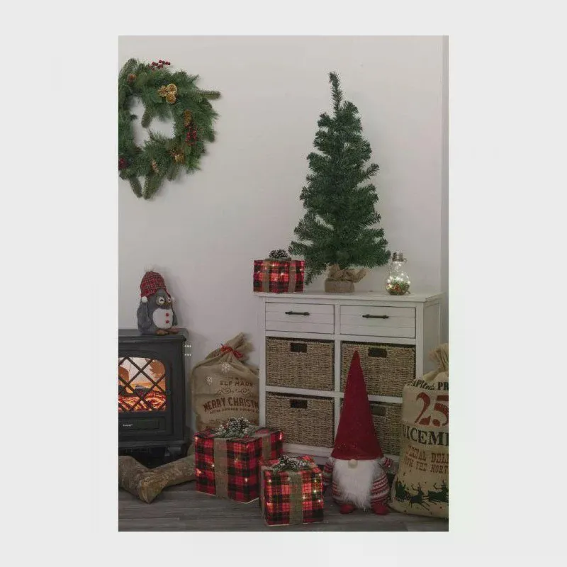 Albero di Natale con base in Juta 120 cm 