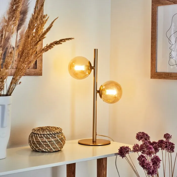 Alden Lampada da tavolo Ottone, 2-Luci
