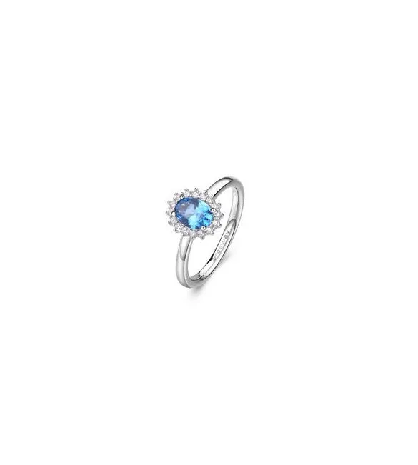 Anello Kate Gioielli Fancy by Brosway in argento zircone ovale blu misura 18 ffb70e