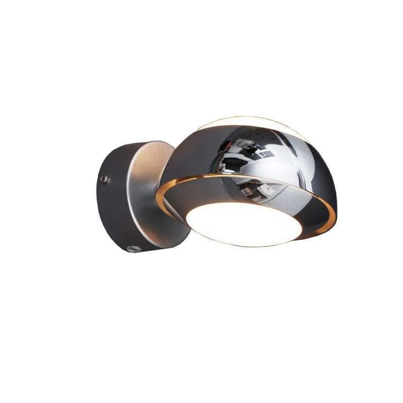 Applique 'Curio 1' design cromo/alluminio - adatto per LED / interno