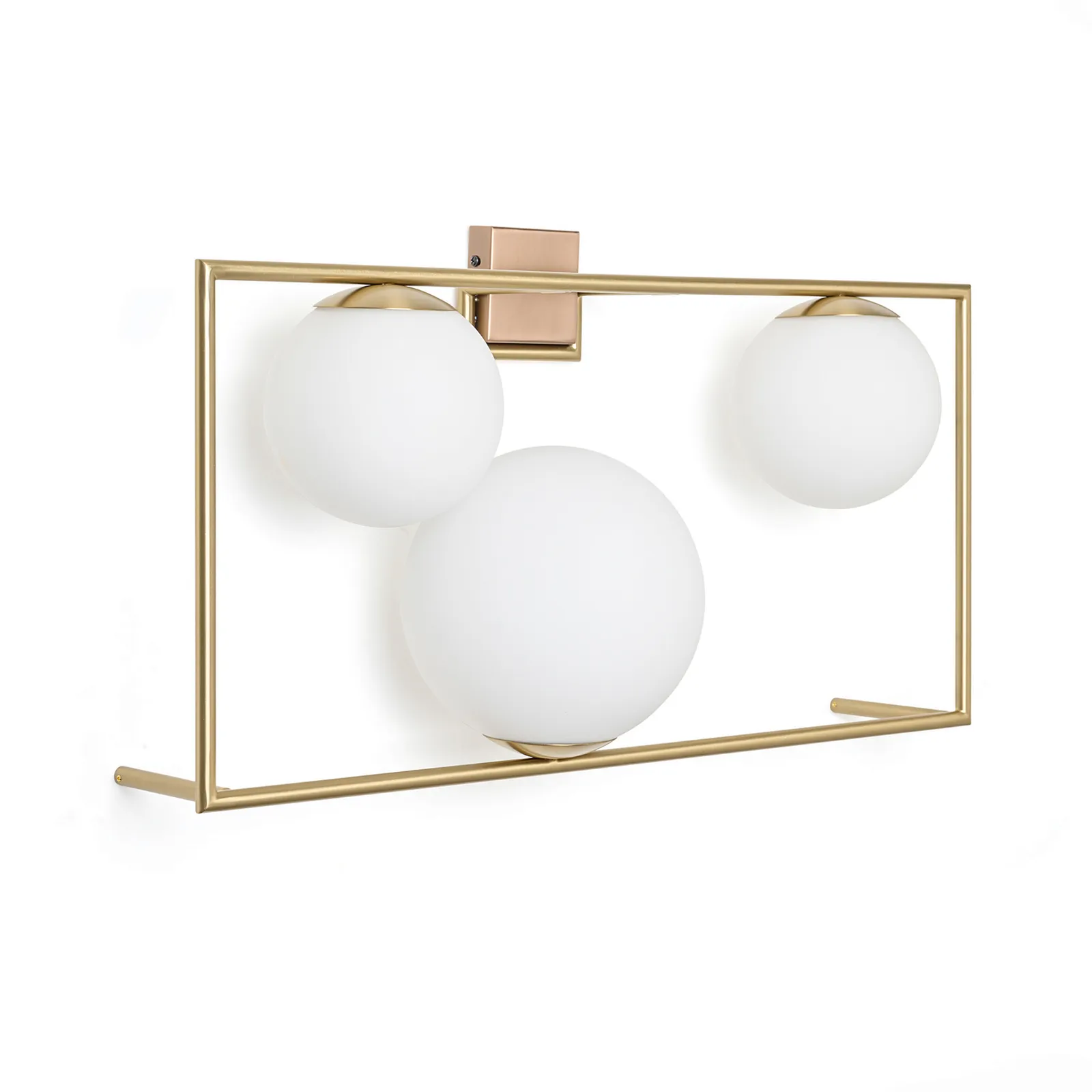 Applique Buble, oro, 3 vetri opali