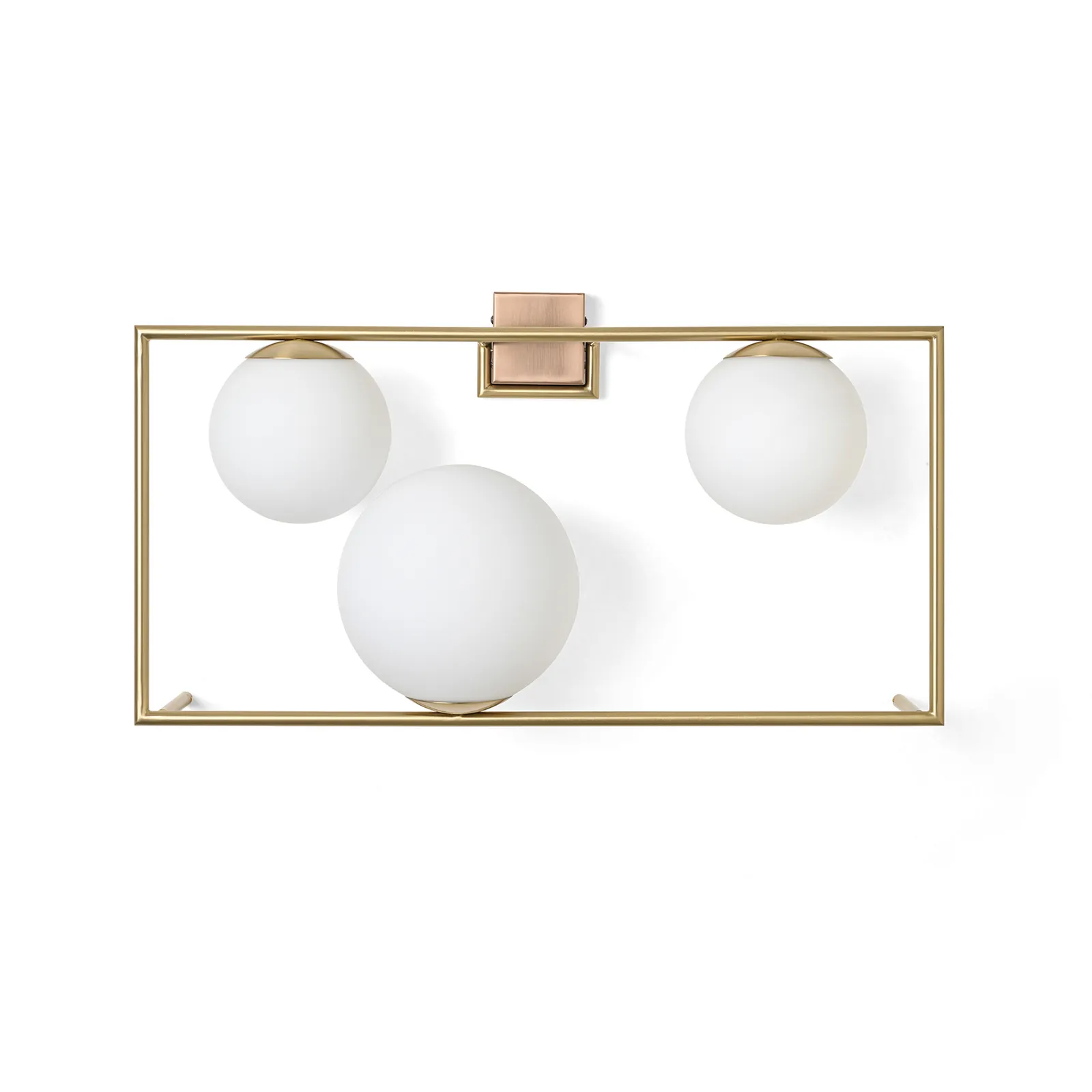 Applique Buble, oro, 3 vetri opali