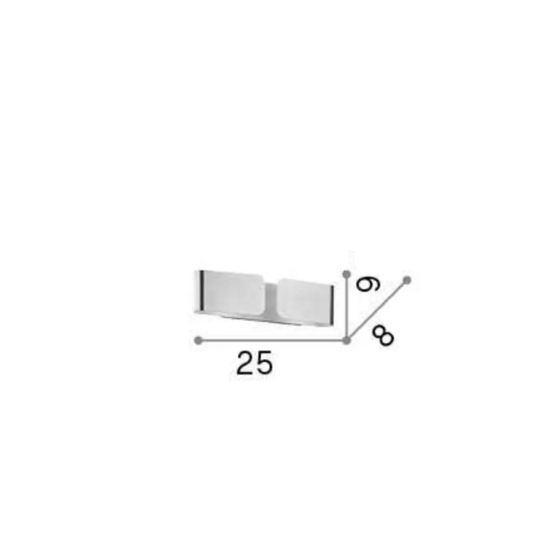 Applique classico Ideal Lux CLIP AP2 MINI 170923 091129 G9 LED metallo biemissione lampada parete