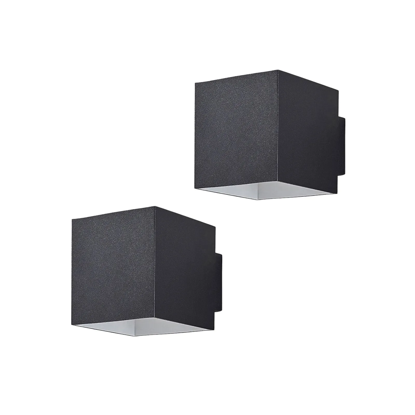 Arcchio applique Zuzana, set da 2, nero, G9, larghezza 10 cm