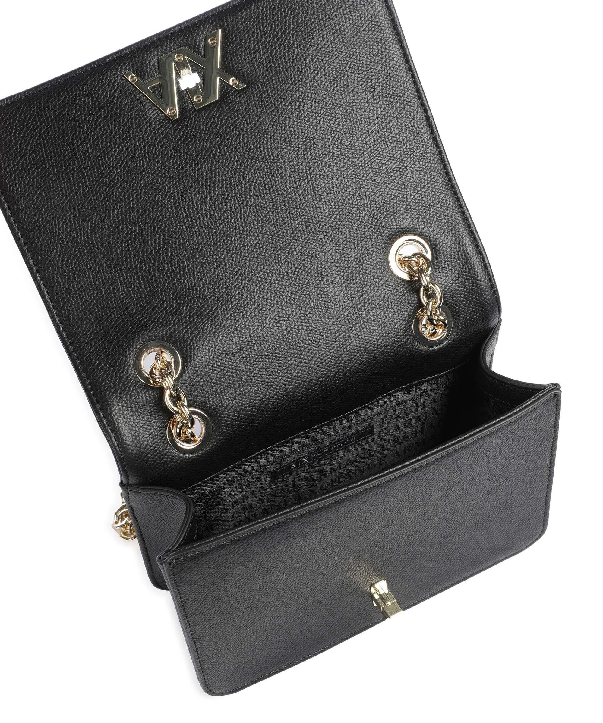 Armani Exchange Borsa a spalla pelle sintetica nero  