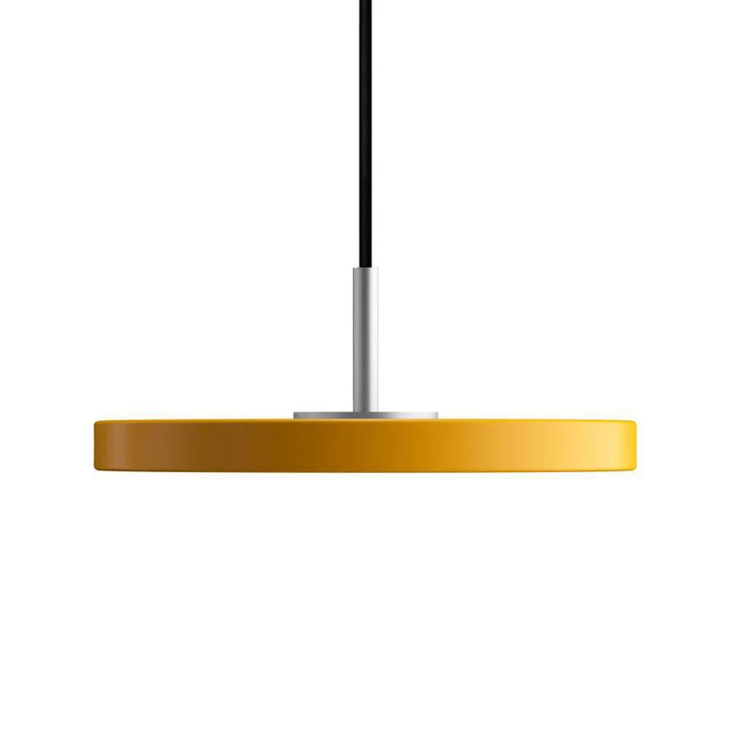 Asteria Micro Lampada a Sospensione Saffron Yellow/Steel Top - UMAGE | Acquista online