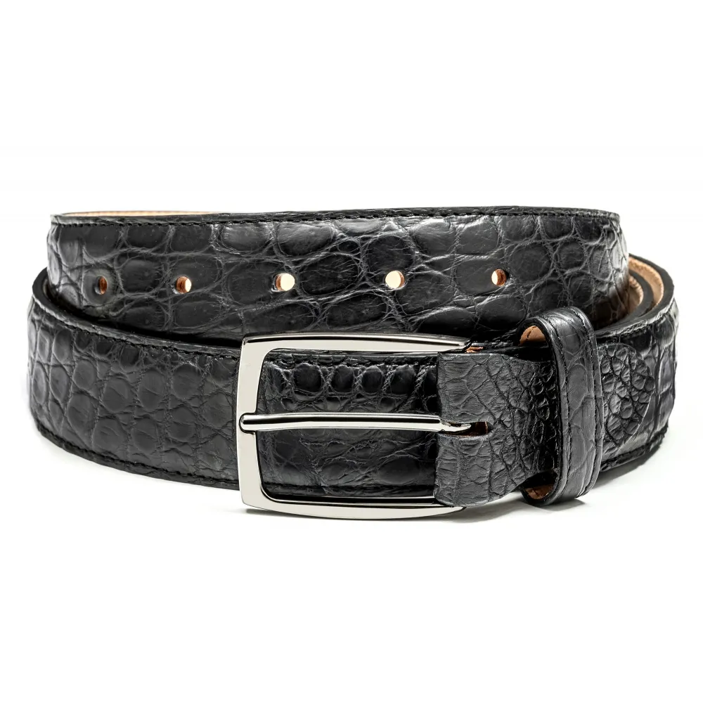 Avvenice - Astrea - Cintura in Coccodrillo - Nero - Handmade in Italy - Exclusive Luxury Collection