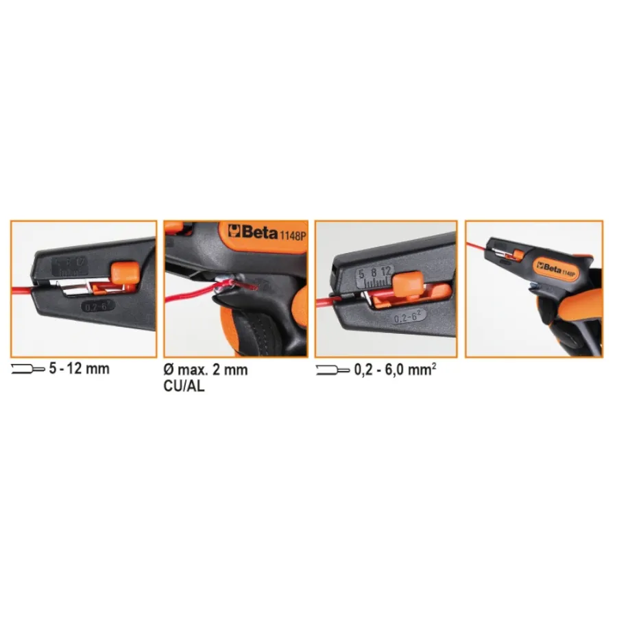 B1148P – Pinza spellafili autoregolabile con dispositivo di taglio