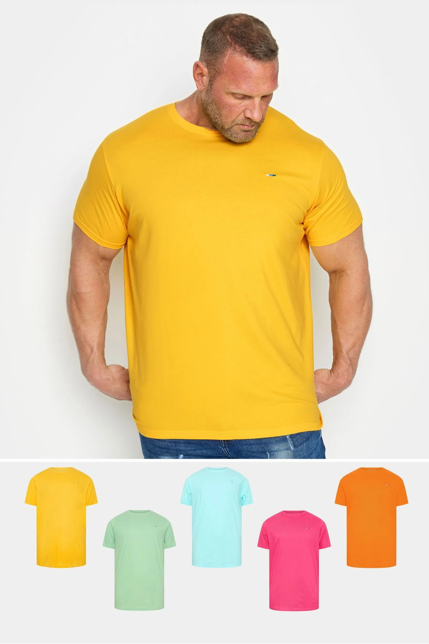 BadRhino Big & Tall 100% Cotone T-Shirt 5 Pack    