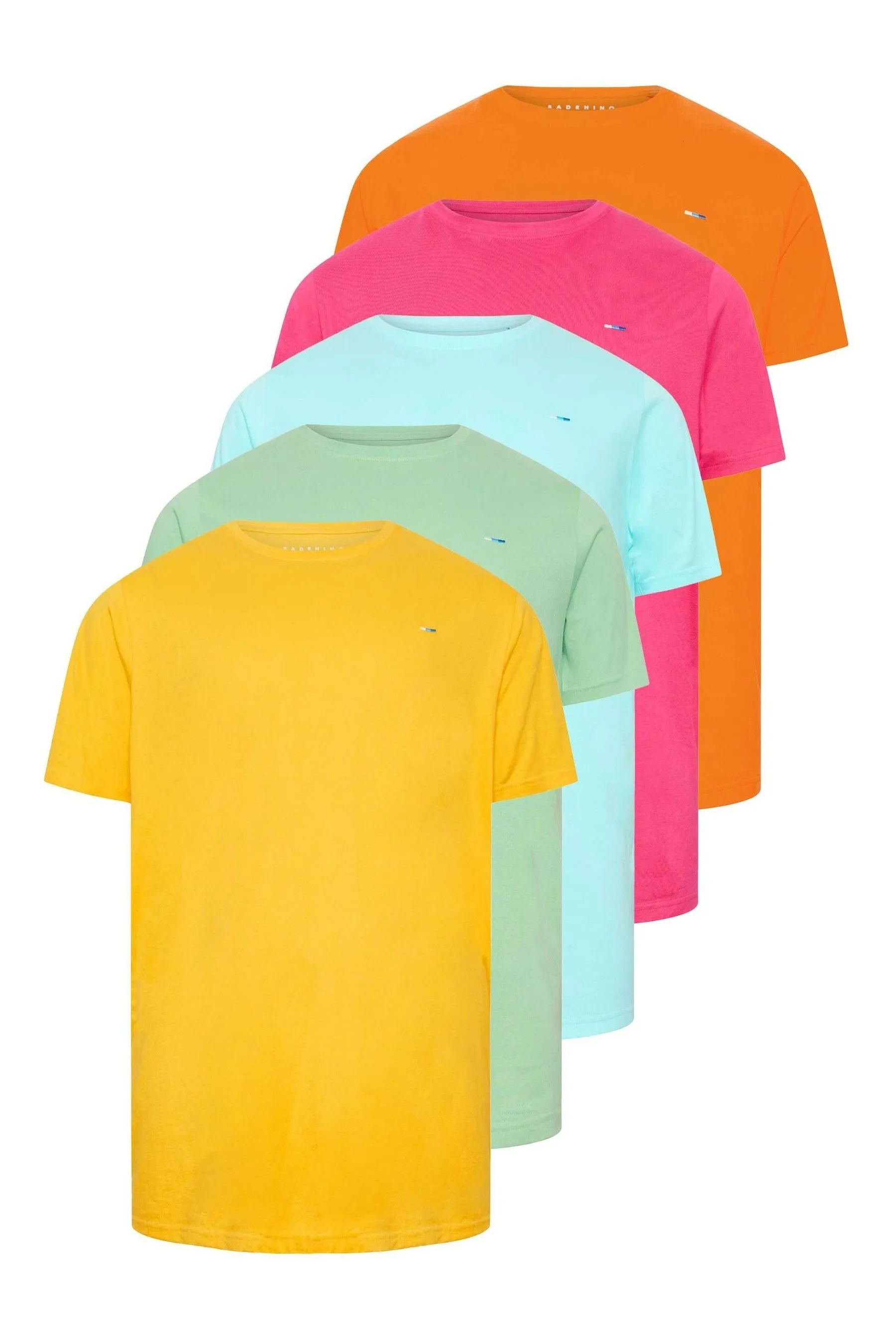 BadRhino Big & Tall 100% Cotone T-Shirt 5 Pack    