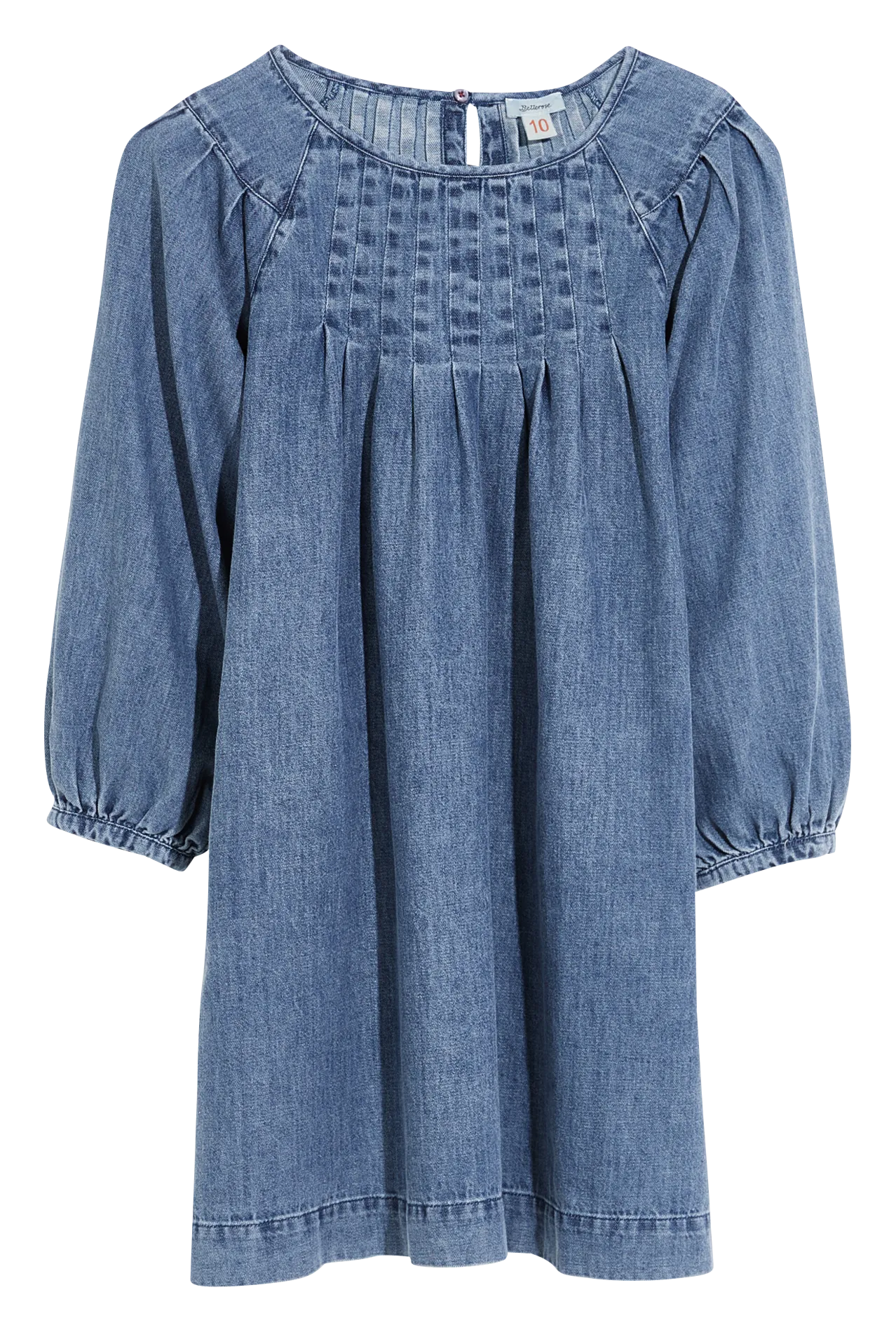  BELLEROSE   POKON - Abito corto scollo tondo in cotone | Blu