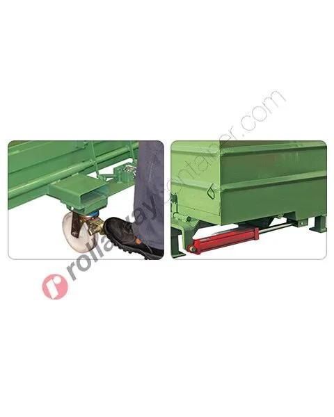 Benna ribaltabile per muletto con 4 ruote portata 2000 kg
