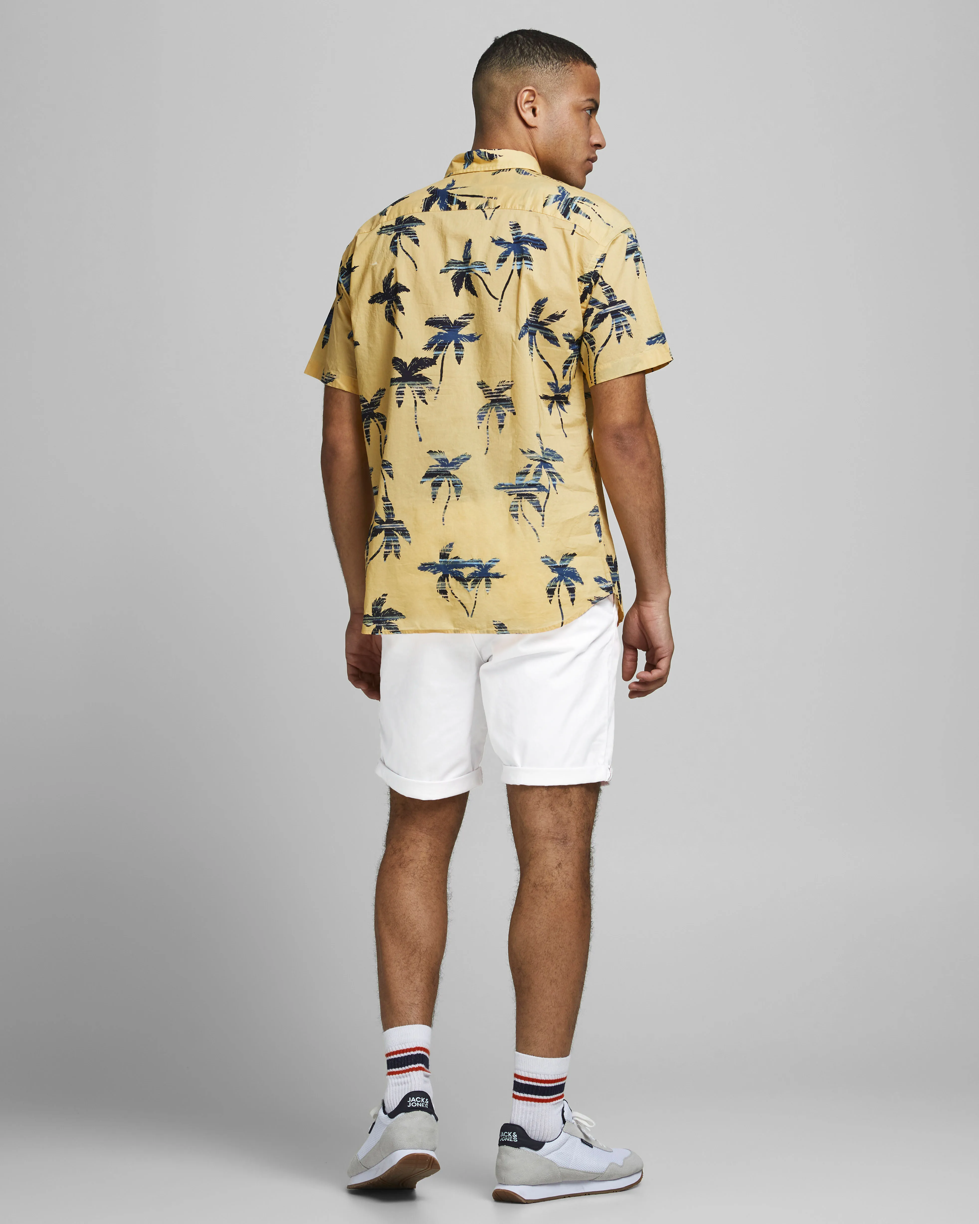 Bermuda chino bianco in gabardina di cotone stretch