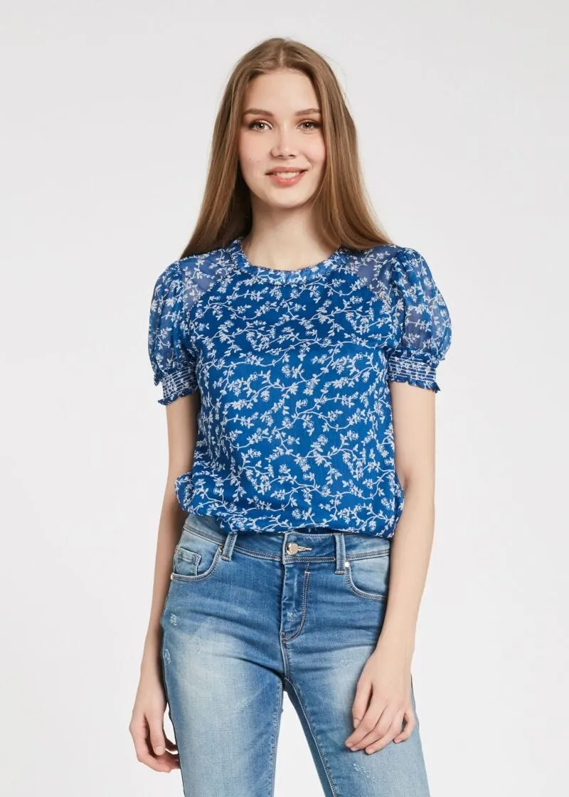 Blusa con maniche a palloncino