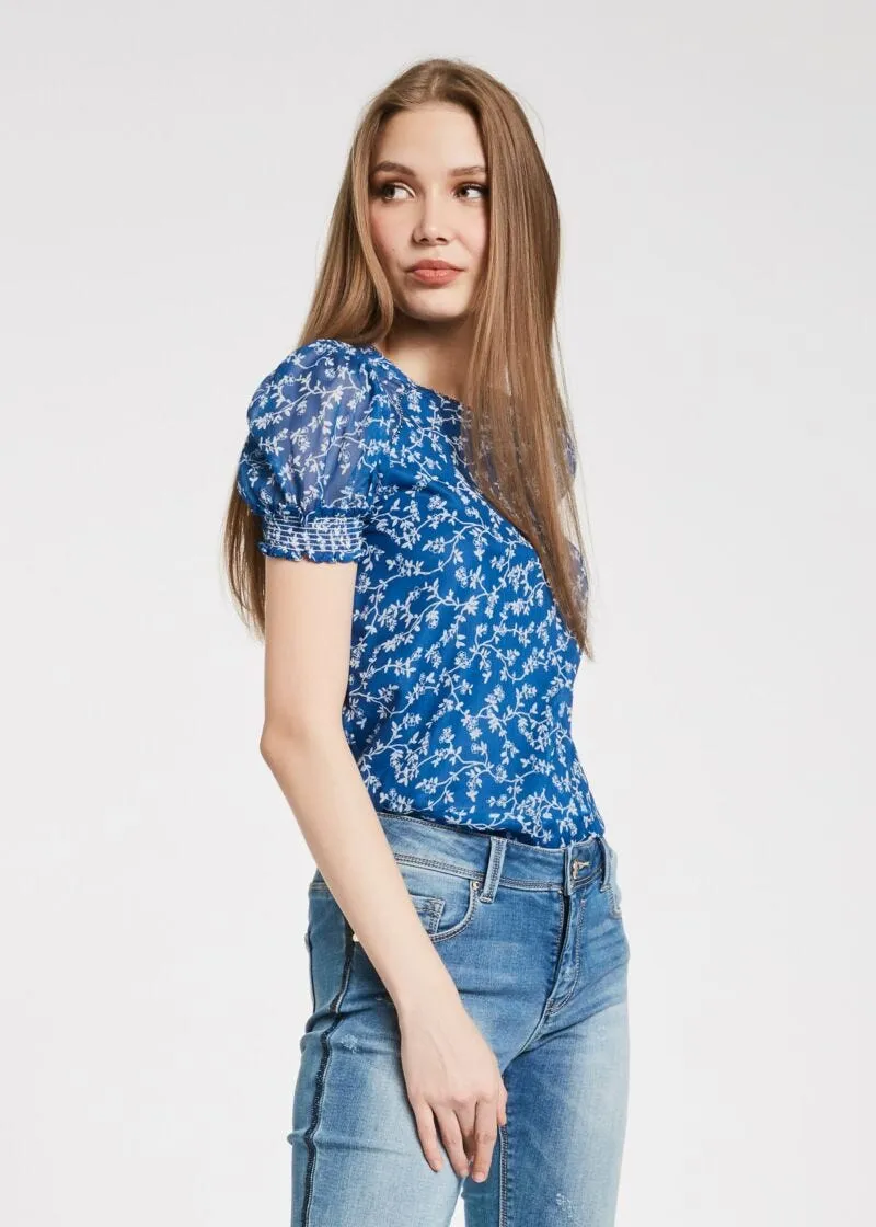 Blusa con maniche a palloncino