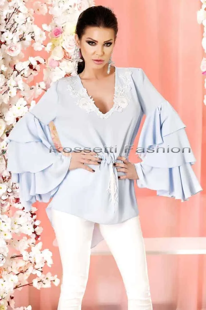 Blusa tipo casacca