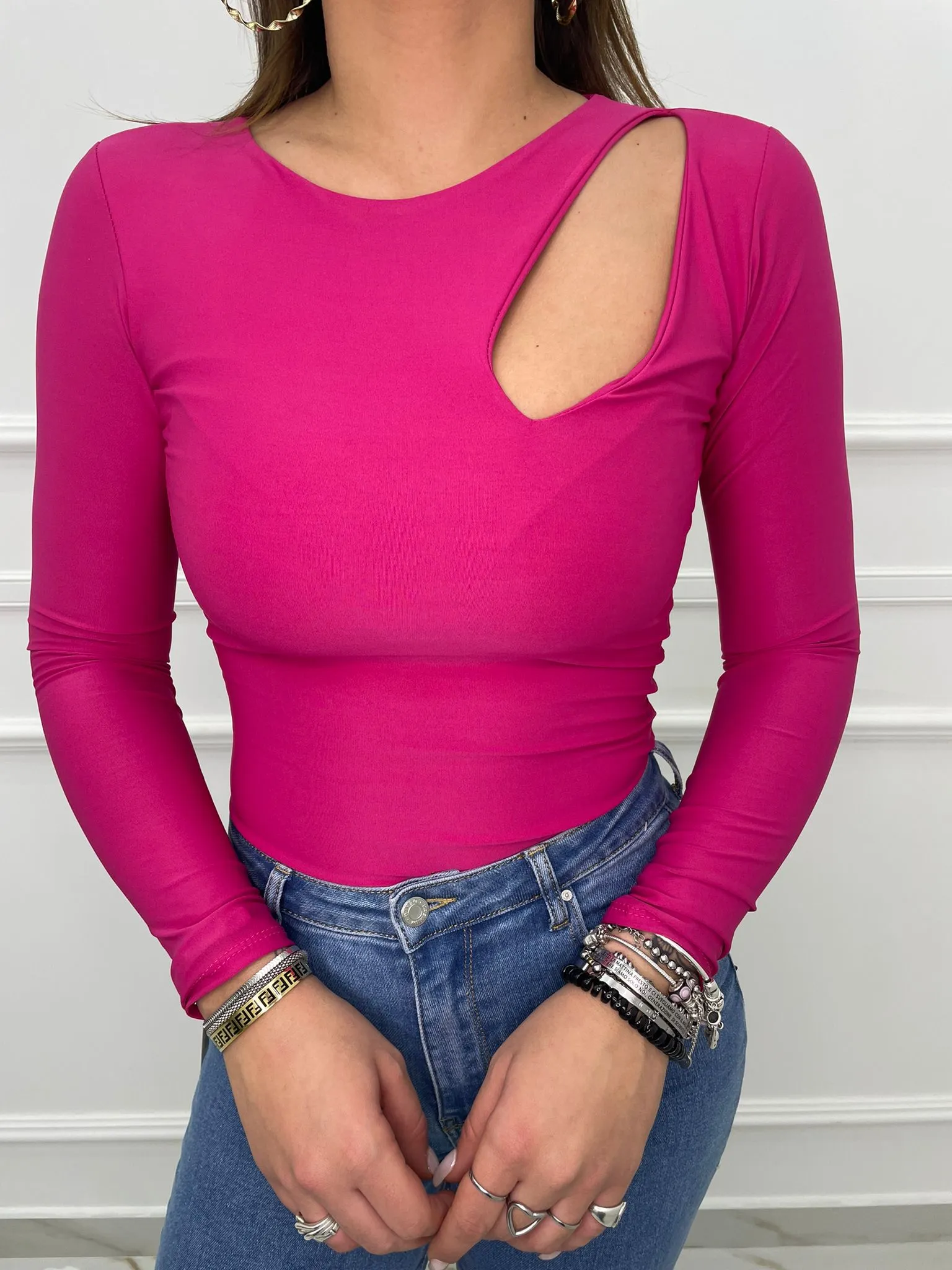 Body in lycra con apertura
