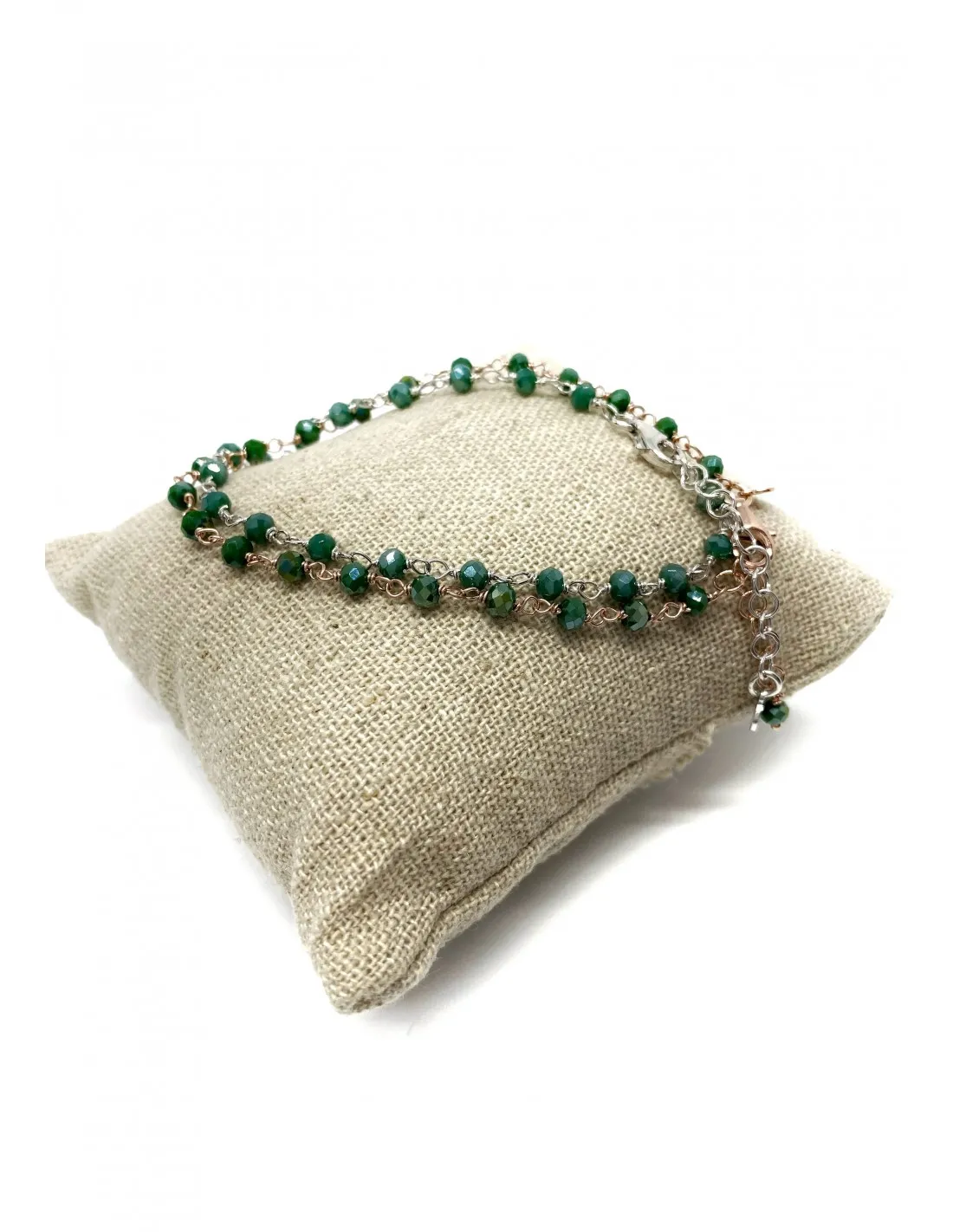 Bracciale di Cristalli di Colore Verde Scuro