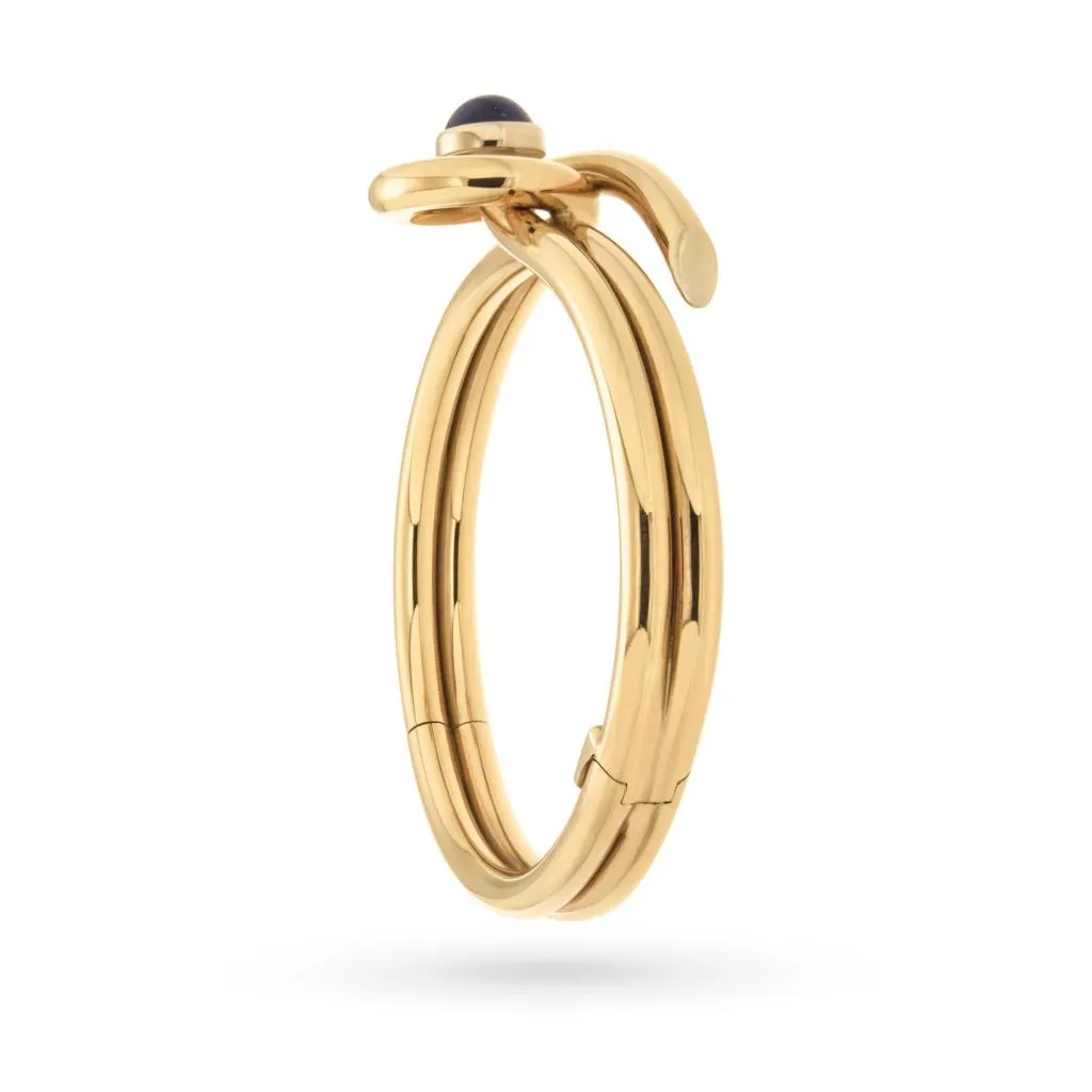 Bracciale rigido BLUE LAPIS in oro giallo e lapislazzuli