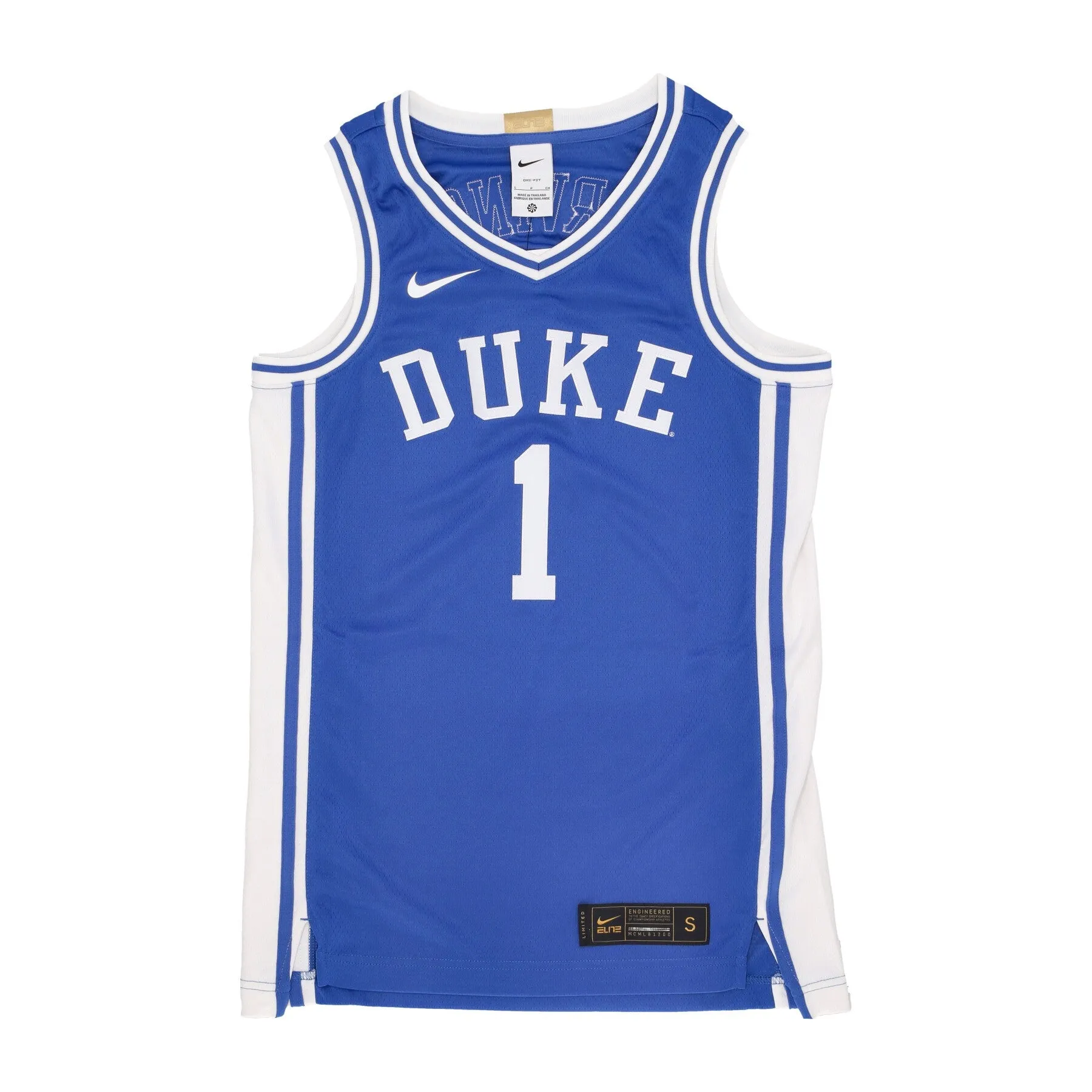 Canotta Basket Uomo Ncaa Limited Jersey No 1 Kyrie Irving Dukdev Game Royal