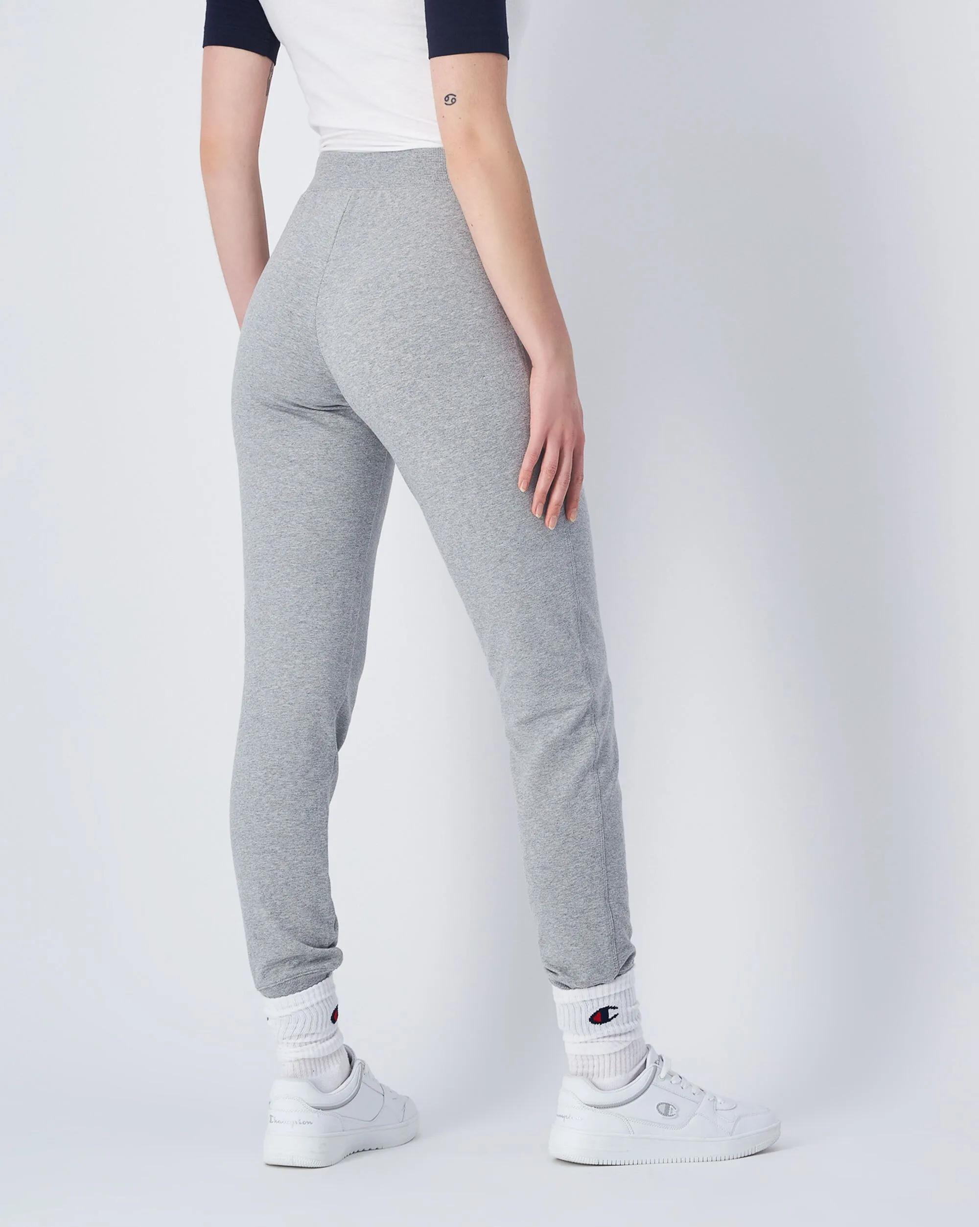 Champion Pantaloni Da Tuta C Logo Patch Grigio Donna
