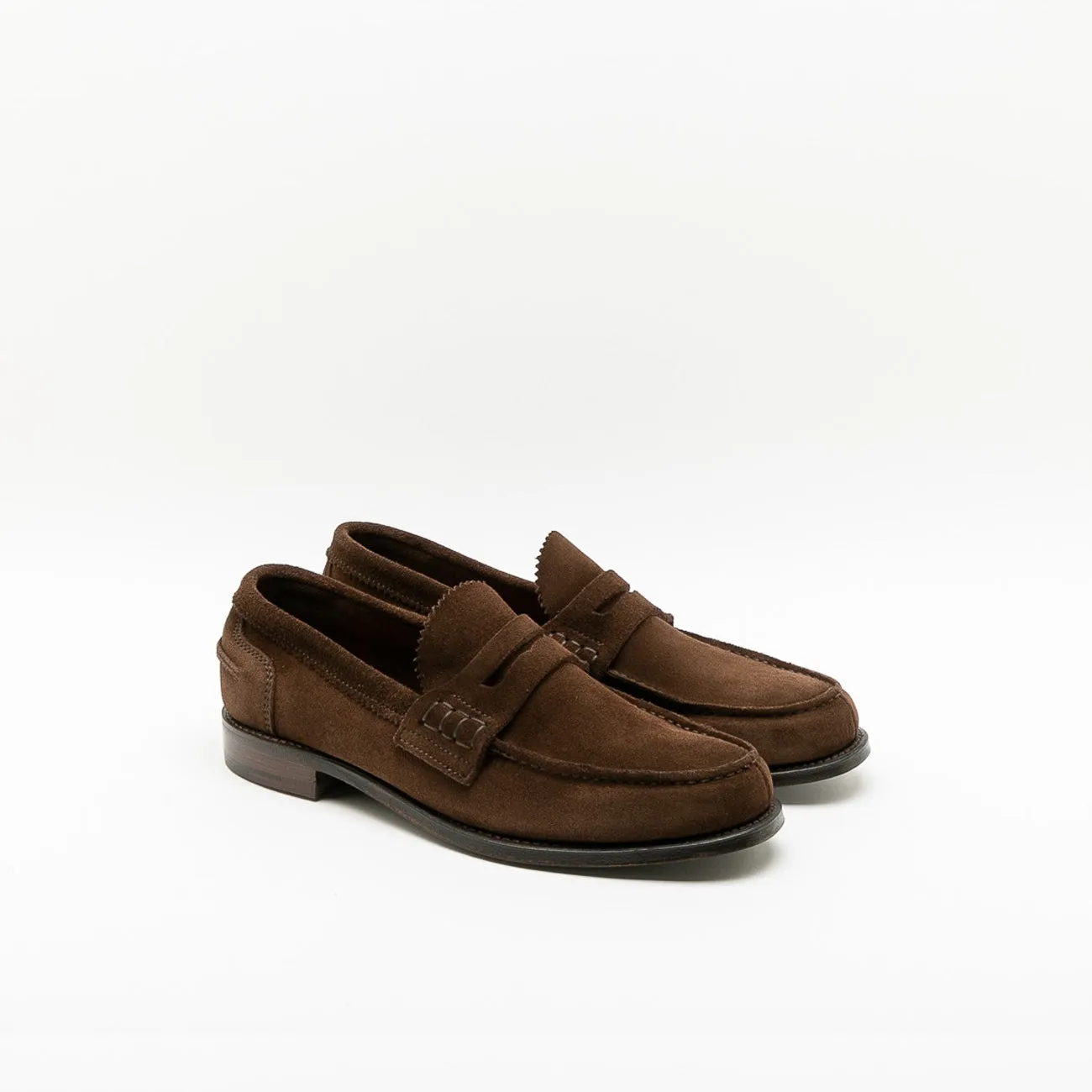 Cheaney Joseph & Sons Mocassino penny Cheaney Joseph & Sons Dover EF in camoscio marrone (Plough suede)