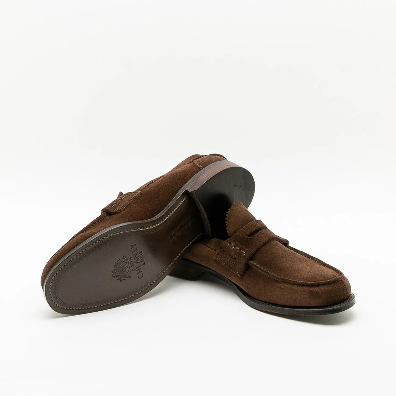 Cheaney Joseph & Sons Mocassino penny Cheaney Joseph & Sons Dover EF in camoscio marrone (Plough suede)