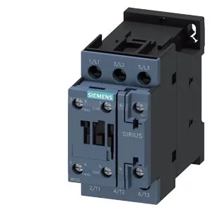 Contattore di potenza, AC-3 38 A, 18,5 kW / 400 V 1 NO + 1 NC, 230 V AC 50 Hz, 3 poli, morsetti a vite taglia S0 - SIEMENS 3RT20