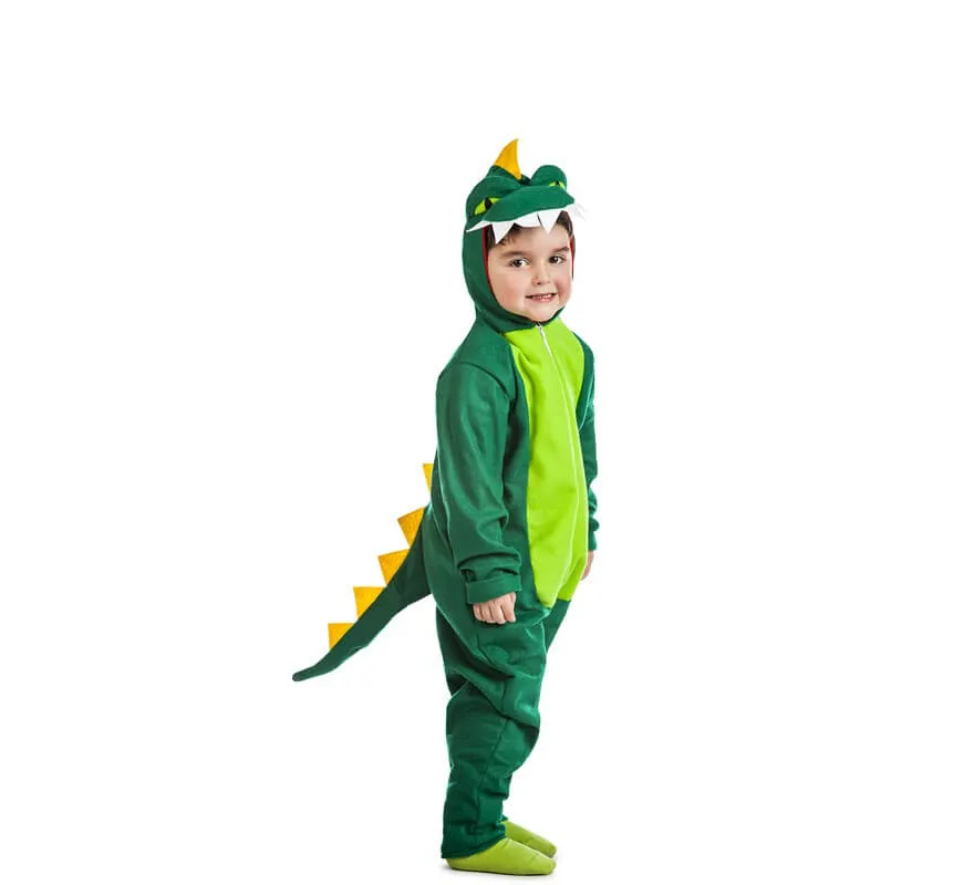 Costume da dinosauro verde per bambini