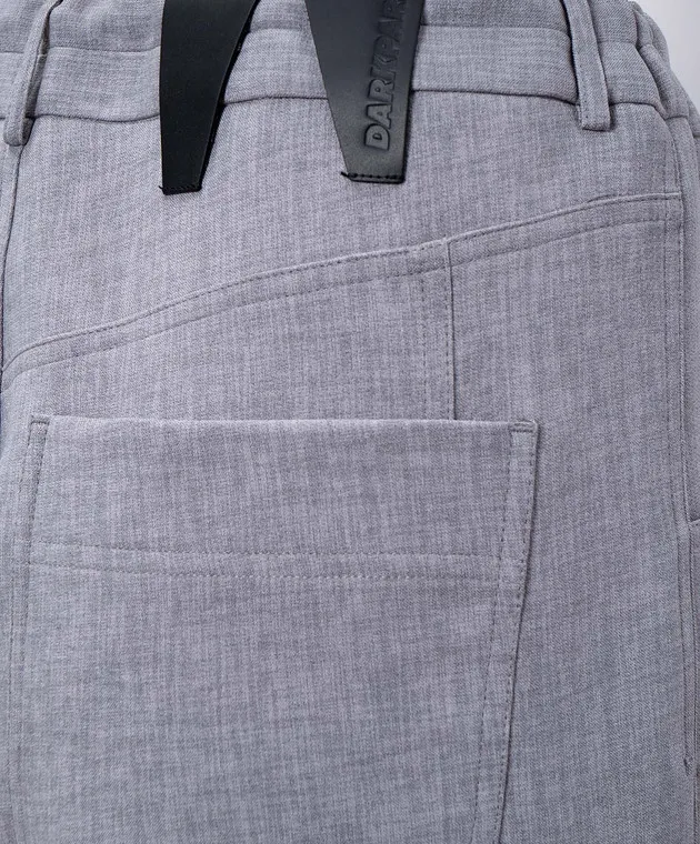 DARKPARK Pantaloni Iris grigi con patch logo WTR37FAC42