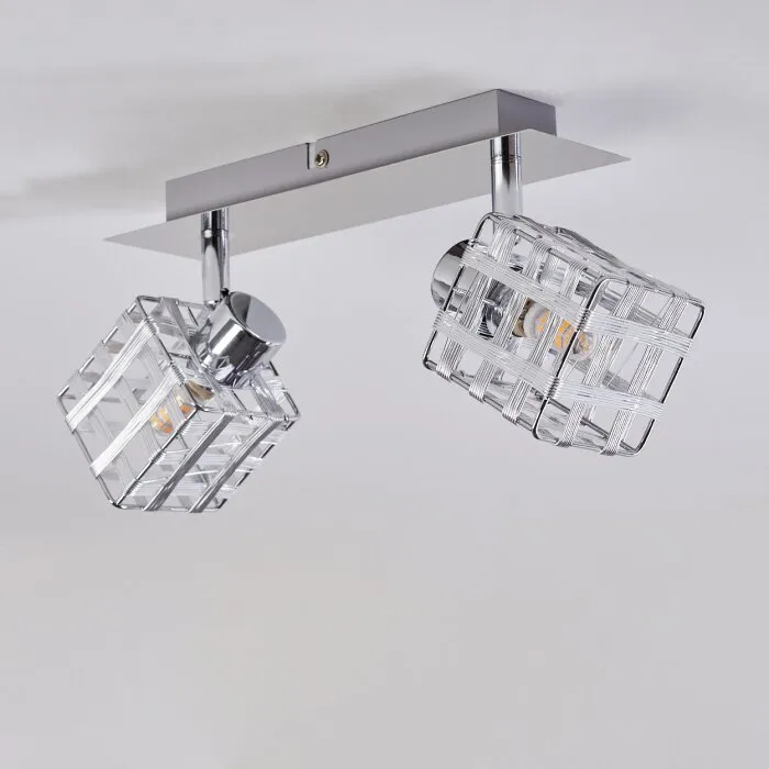 Desrue Plafoniera Cromo, Argento, 2-Luci