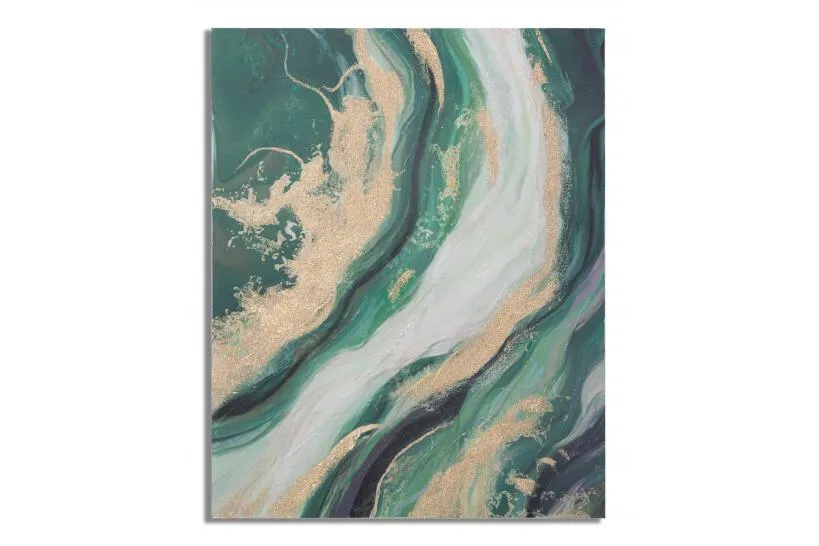 Dipinto su tela di legno disegno astratto GreenerY
