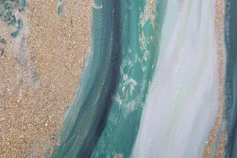 Dipinto su tela di legno disegno astratto GreenerY