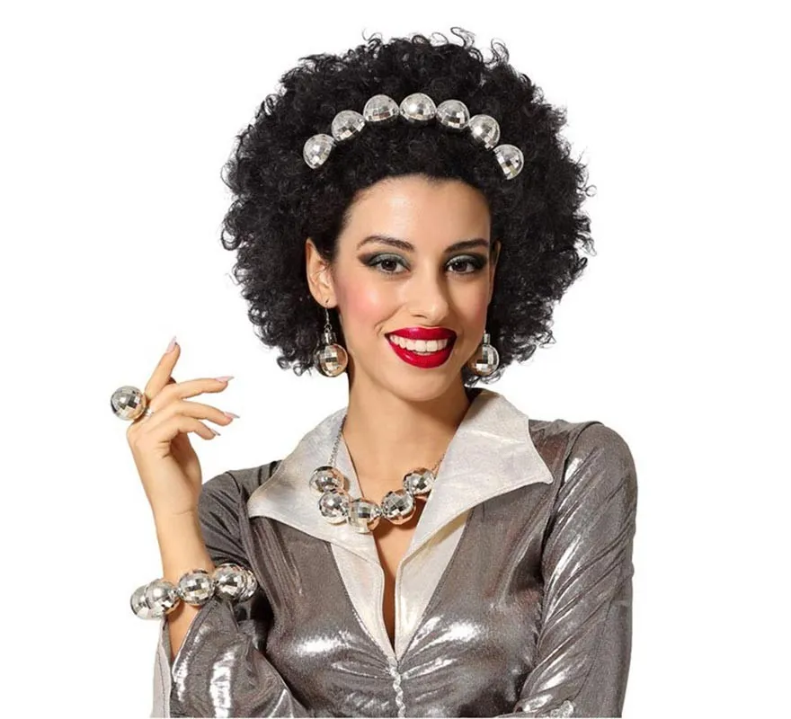 Disco Balls Kit: Diadema, orecchini, anello, bracciale e collana