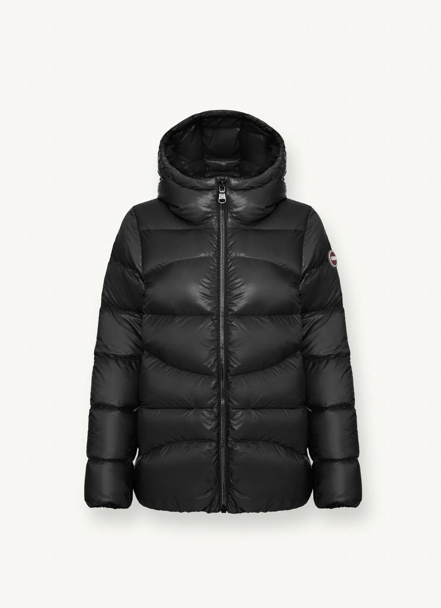 Down jacket with cuffs and elasticated hem