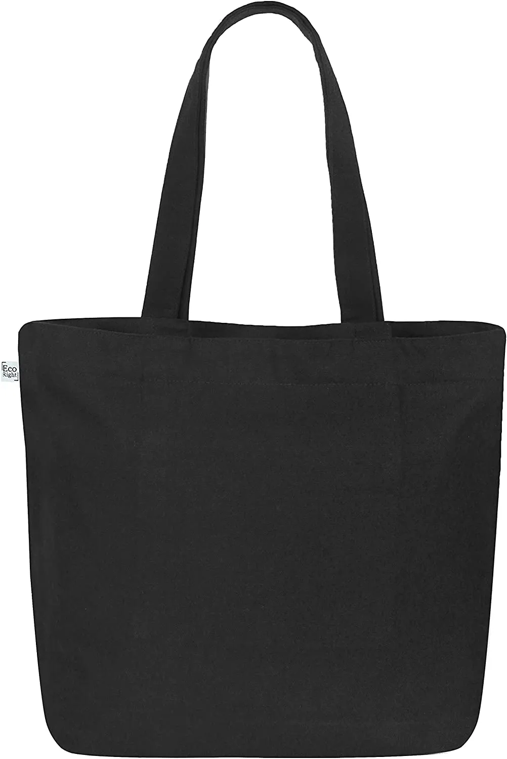Eco Right Borsa da spiaggia grande con cerniera e tasche interne Borsa da spiaggia in cotone | Borsa shopping in tela Shopper Bo