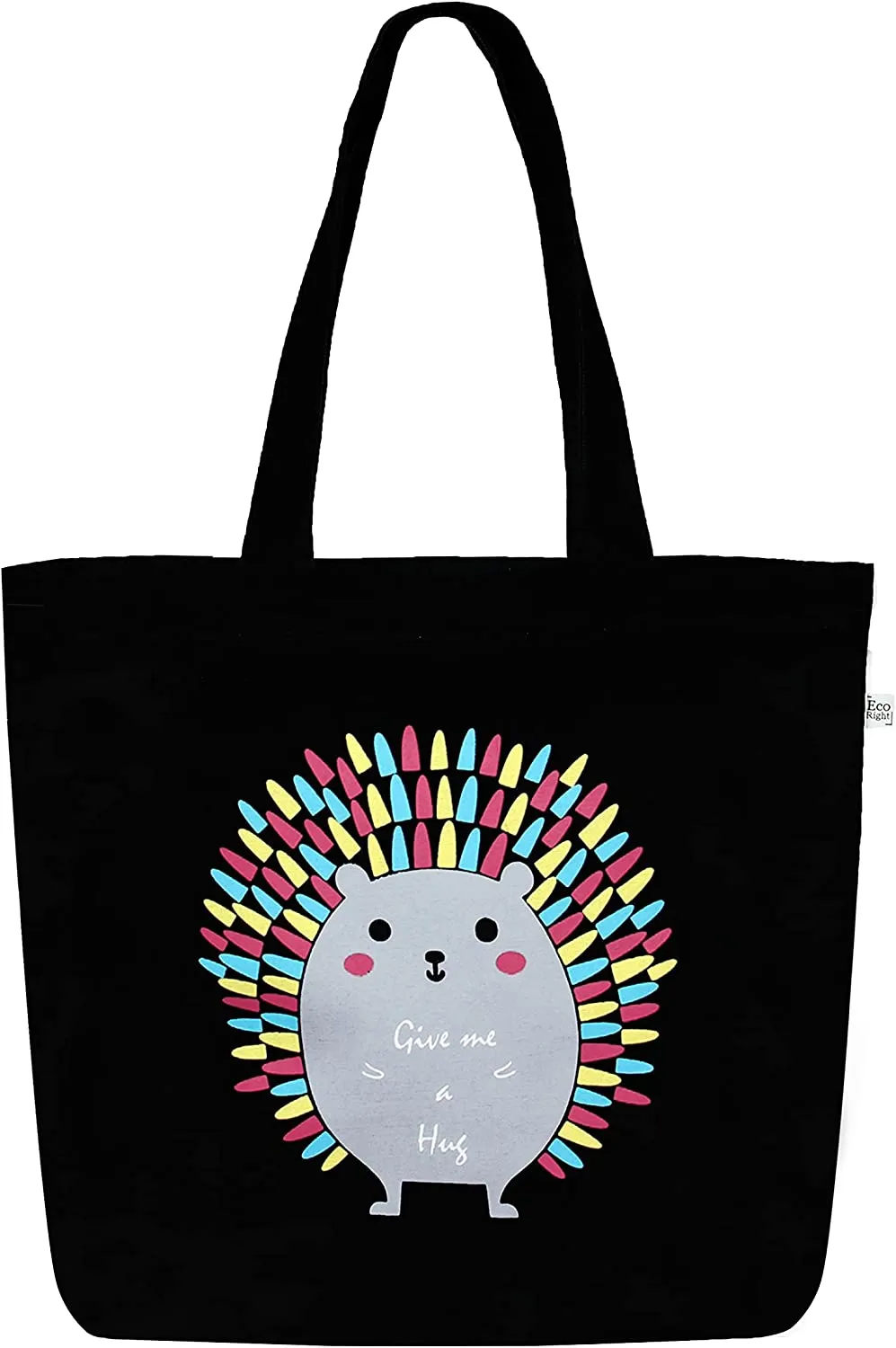 Eco Right Borsa da spiaggia grande con cerniera e tasche interne Borsa da spiaggia in cotone | Borsa shopping in tela Shopper Bo