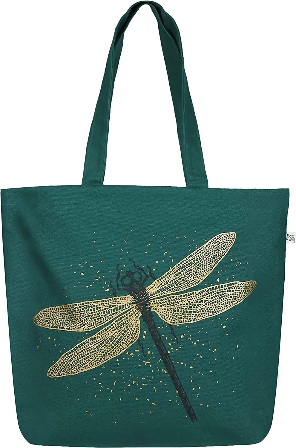 Eco Right Borsa da spiaggia grande con cerniera e tasche interne Borsa da spiaggia in cotone | Borsa shopping in tela Shopper Bo