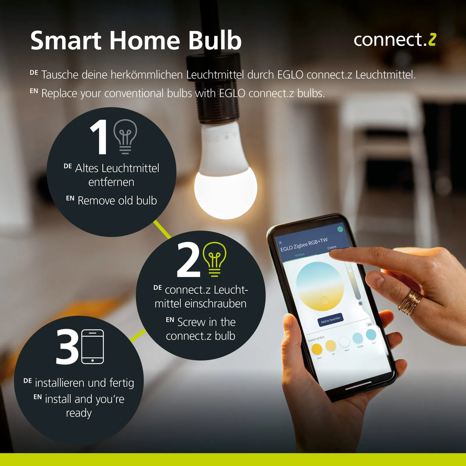 EGLO connect-z E27 G80 LED globe 6W 806lm 2.700K
